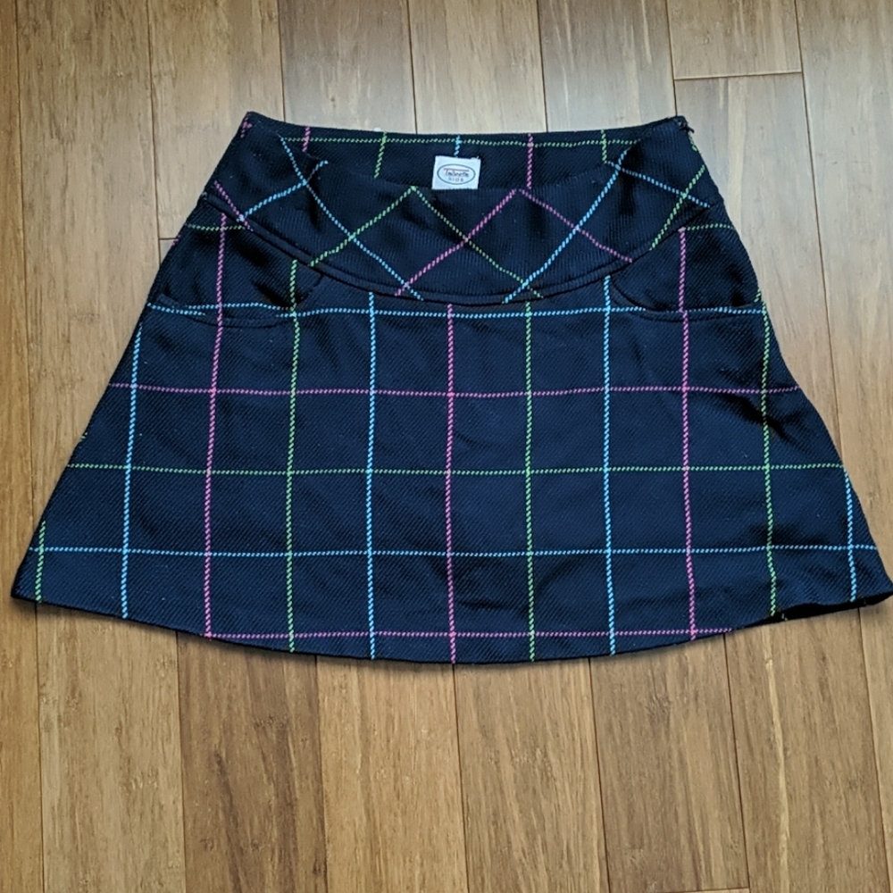 Plaid Navy skort